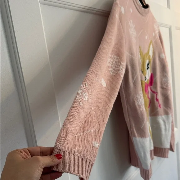 Pink Deer Pattern Sweater - Picture 5 of 7